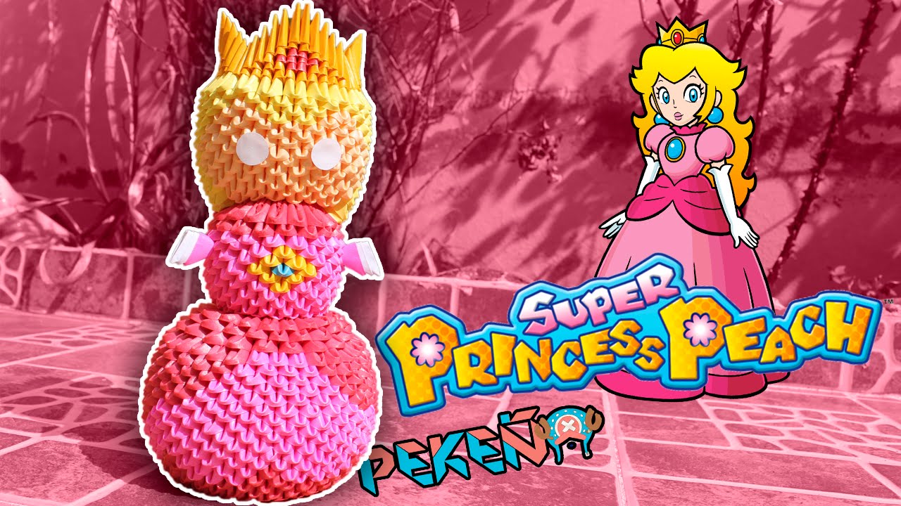 Princess Peach (Mario Bross) 3D Origami | Pekeño 💜