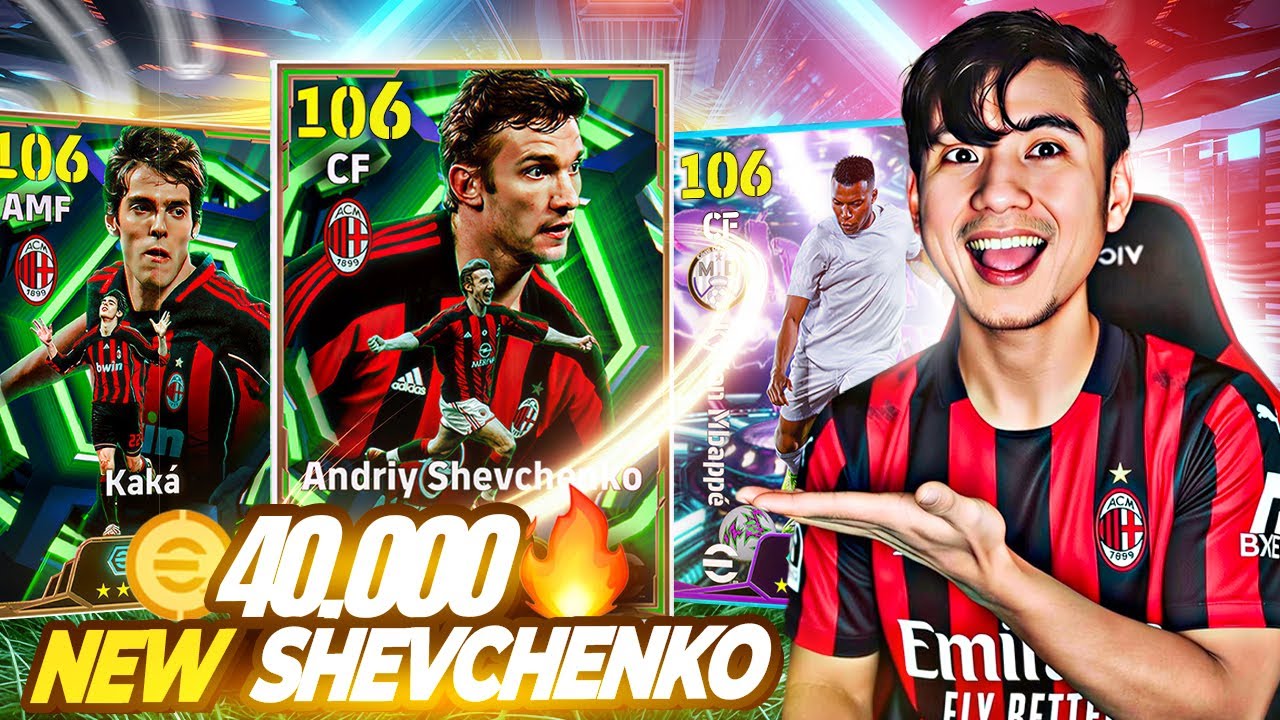40,000 Coins New Mbappe + Shevchenko Breakthrough Pass A Pack Opening in efootball 26 mobile
