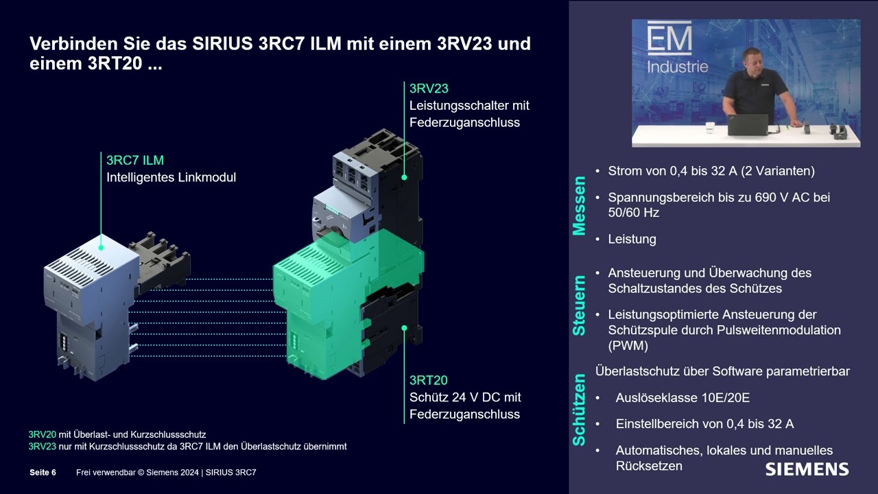 EM Industrie Webinar - Siemens Intelligente Linkmodule SIRIUS 3RC7 (DE)