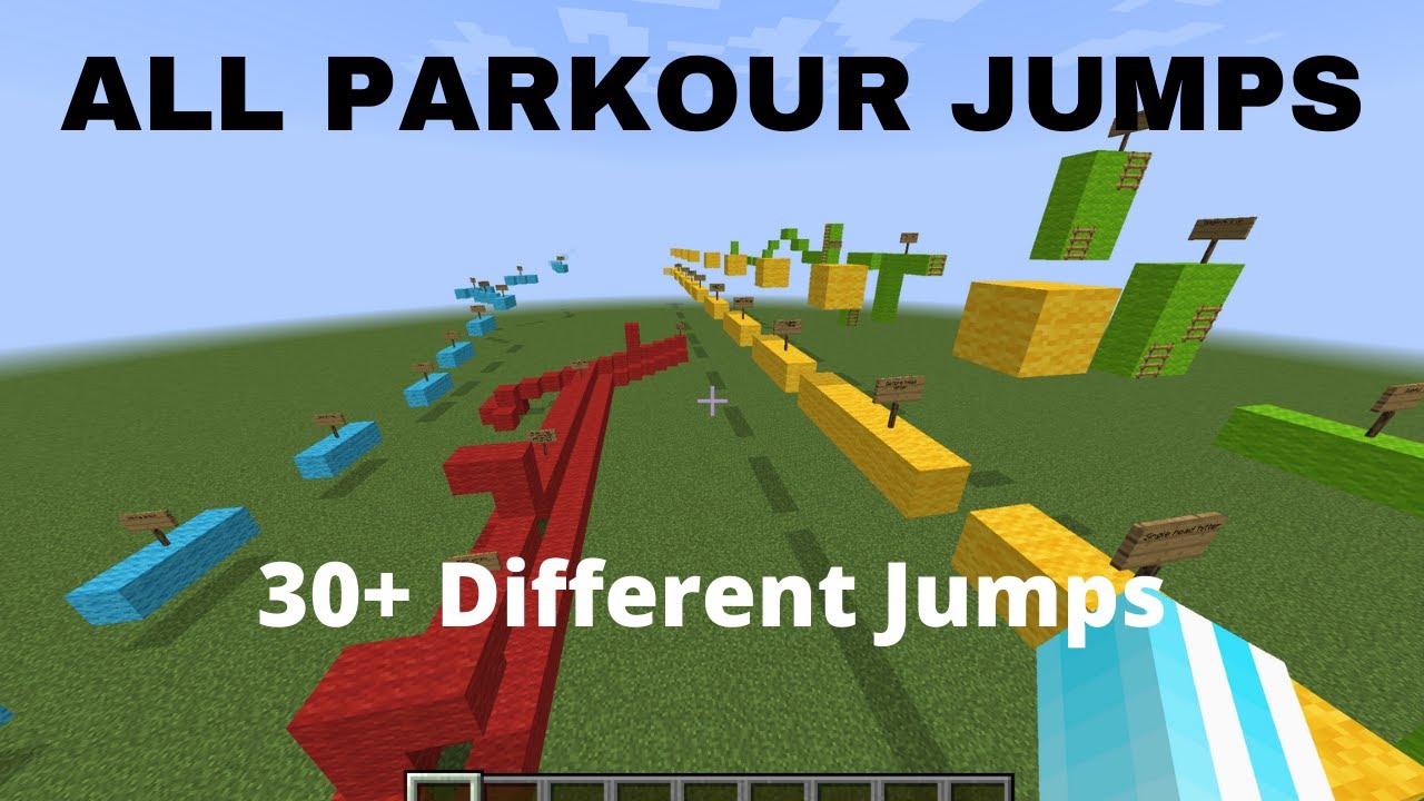 ALL PARKOUR JUMPS in MINECRAFT (part.1) simple jump edition