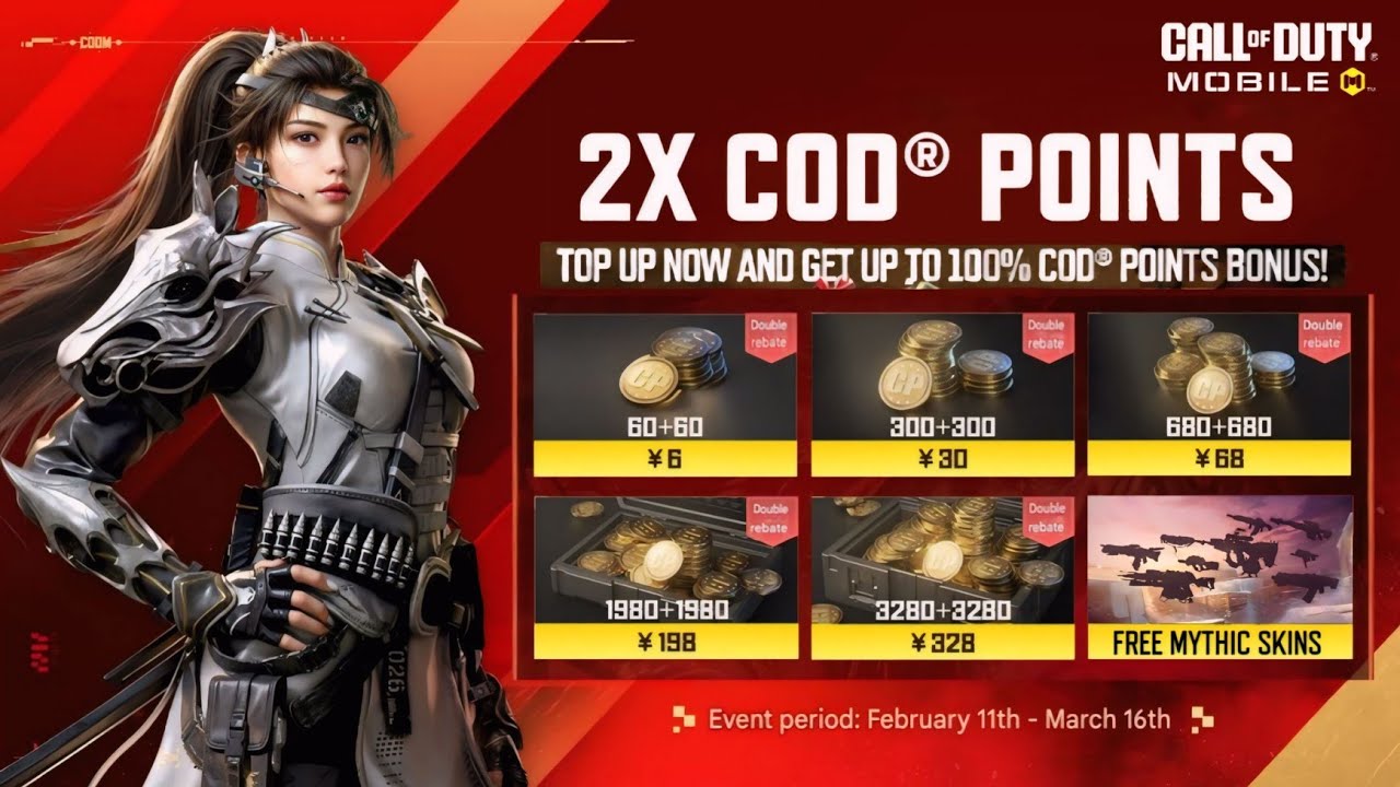 Free to Use 7 Mythic skins, 2x COD Points event is BACK in SEASON 2