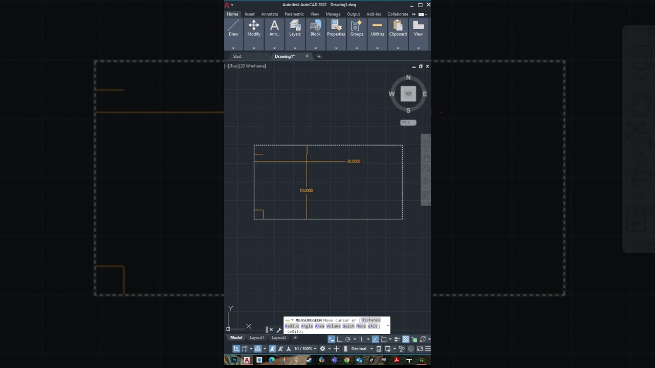 How to measure lines in AutoCAD without using dimension #autocad #autocadblocks #architecture