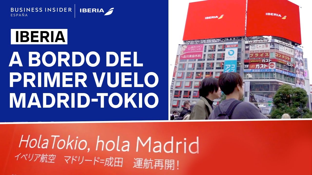 A bordo del primer vuelo Madrid-Tokio de Iberia