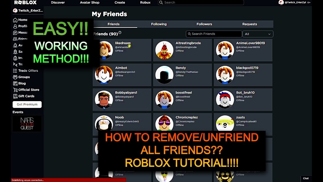How To Remove All Friends on Roblox | EASY TUTORIAL 2025