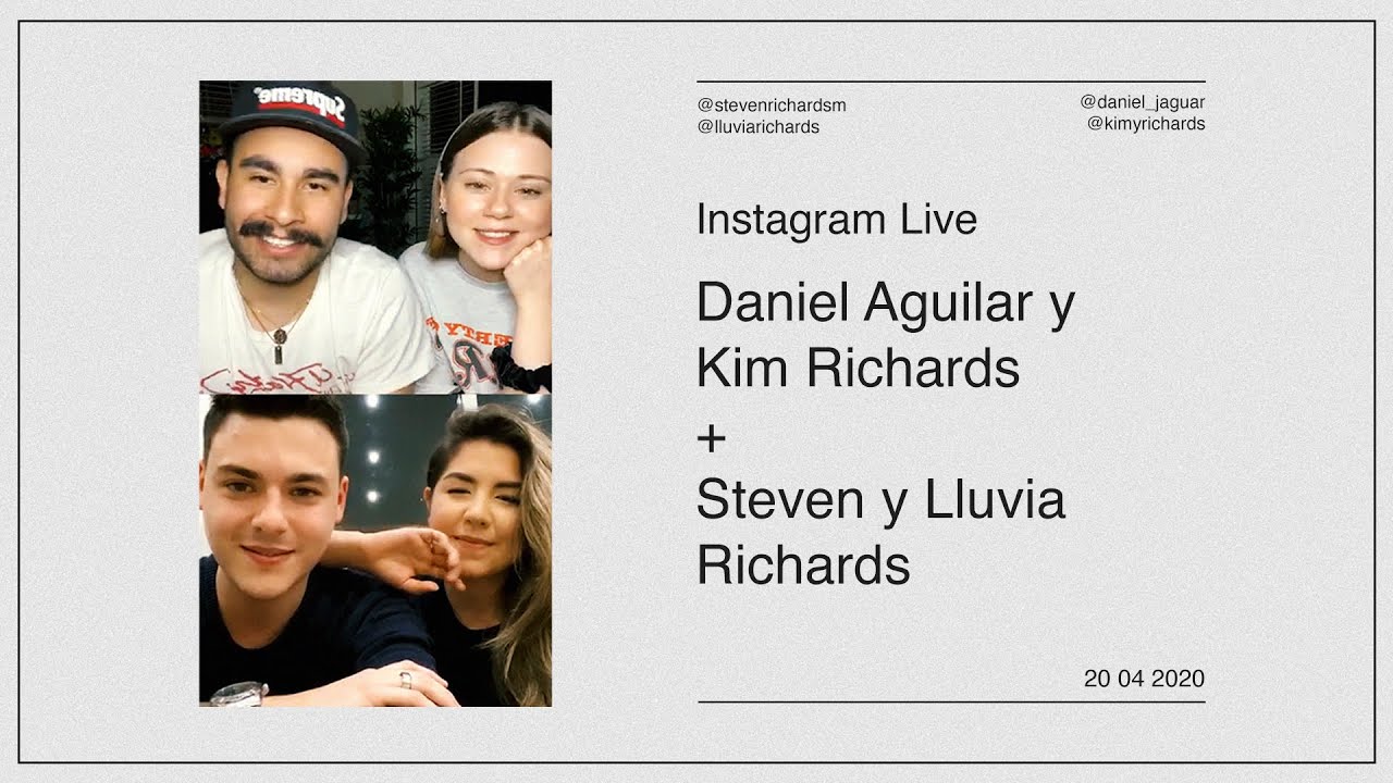 Daniel Aguilar y Kim Richards con Steven y Lluvia Richards - #InstagramLive