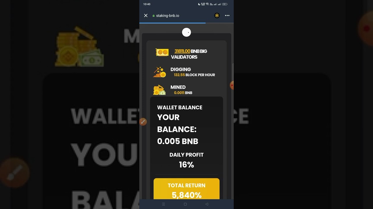 Old But Legit BNB Miner 2022 Get 160% per 10 Days