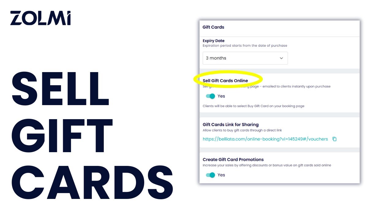 How to Sell Salon Gift Cards Online (Zolmi Setup Guide)