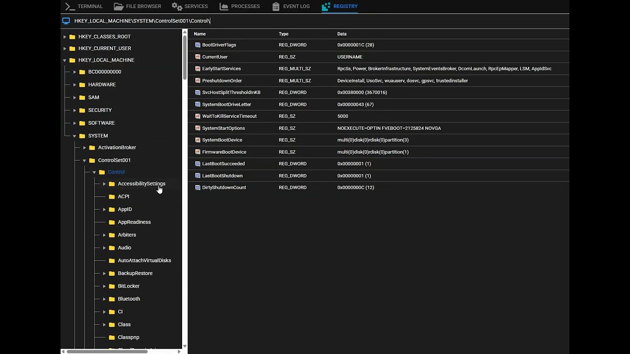 Tactical RMM Registry Editor