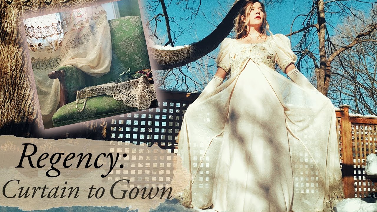 Making A Regency Dress Out of Thrifted Curtains | Foundations Revealed 2021 Competition