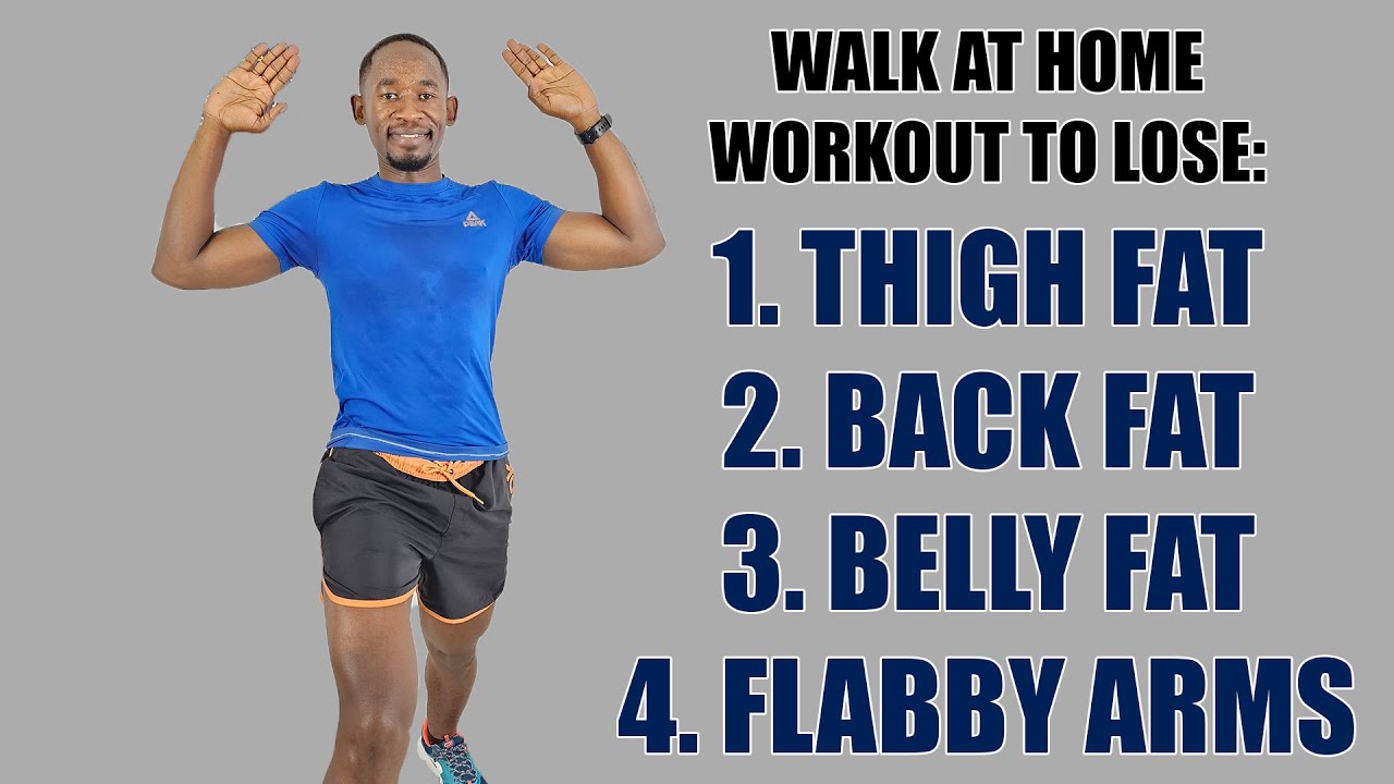 40 Minute Walking at Home Workout To Lose Thigh Fat, Arm Fat, Back Fat, and Belly Fat