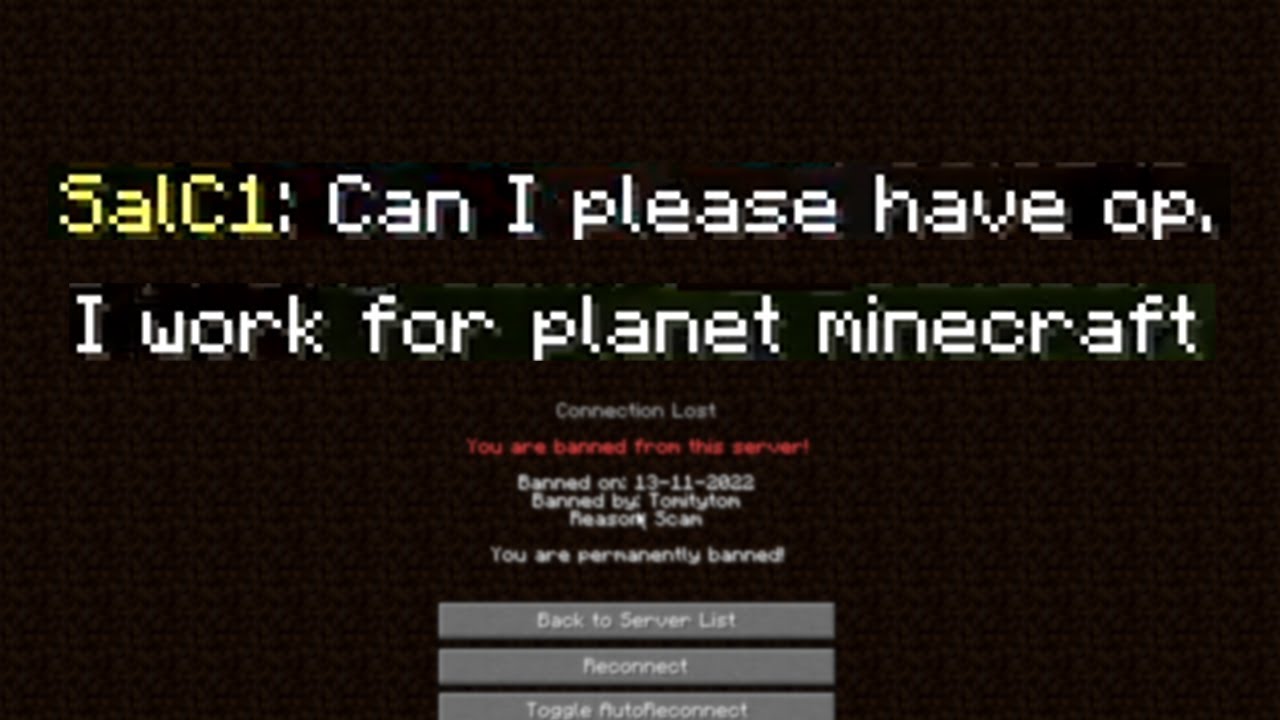 Begging for Admin on Random Minecraft Servers
