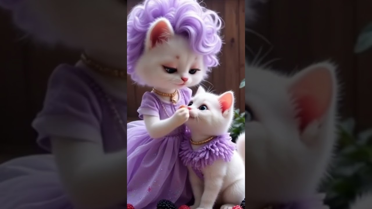 cute  mother cat and baby 🩷#trending #motherandbaby