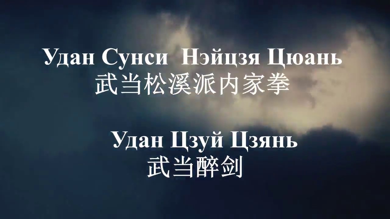 Wudang Song Xi 武当松溪派内家拳 Wudang Zui Jian 武当醉剑