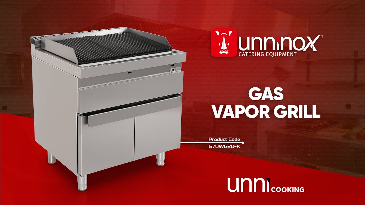 Unninox Vapor Grill | Large Cooking Surface & Water Grill Technology – G70WG20-K