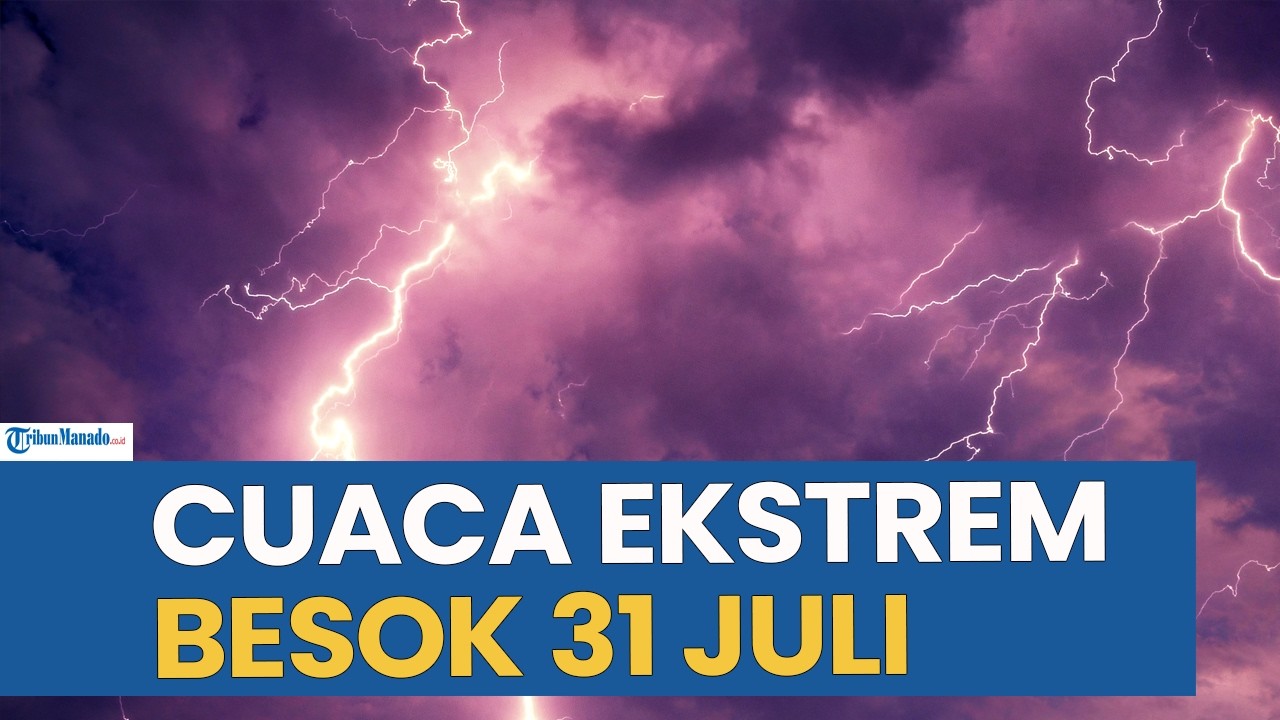 WASPADA! INI INFO PERINGATAN DINI CUACA EKSTREM BESOK JUMAT 31 JULI 2026