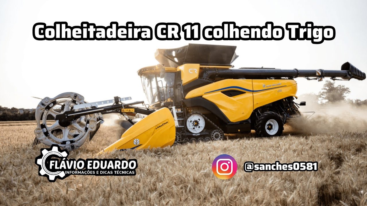 Nova Colheitadeira CR 11 da Newholland colhendo Trigo.