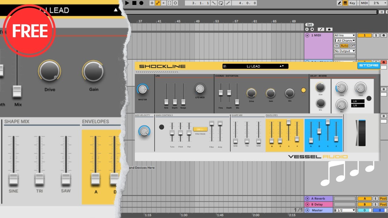 FREE VST Synthesizer Shockline Lite by Vessel Audio