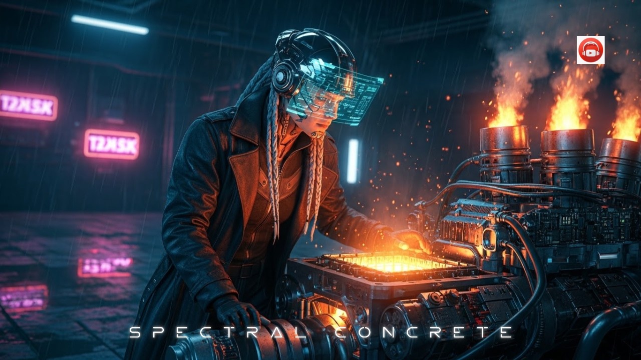 Spectral Concrete | Cyberpunk Music for Focus | Dark Synthwave Coding Mix 3 Hours