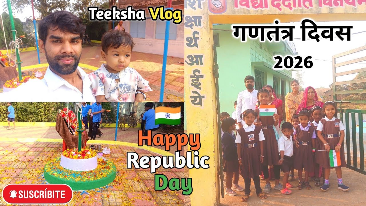 Republic Day Special Vlog 🇮🇳 | Teeksha Ke Saath School Me Tiranga 🇮🇳 | Family Vlog