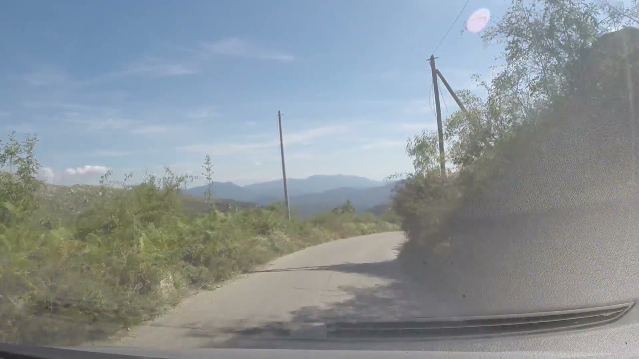 Road , from Plateau de Coscione to Quenza , Corsica 2020