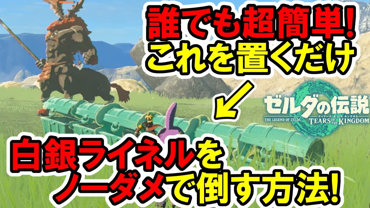 【ティアキン】誰でも超簡単！白銀ライネルをノーダメで倒す方法！【ゼルダの伝説】