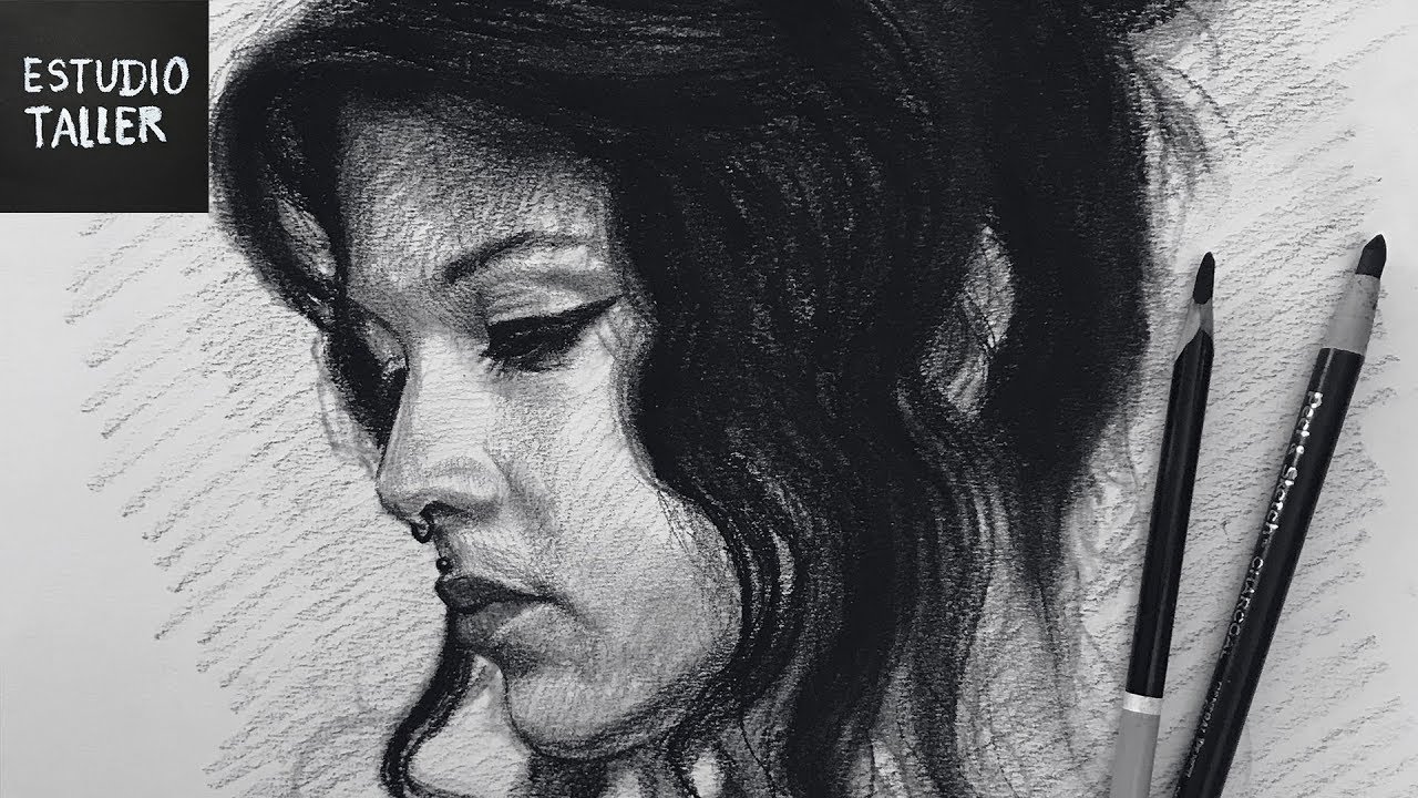 Dibujo acad&eacute;mico con CARBONCILLO -- time-lapse --| Estudio Taller