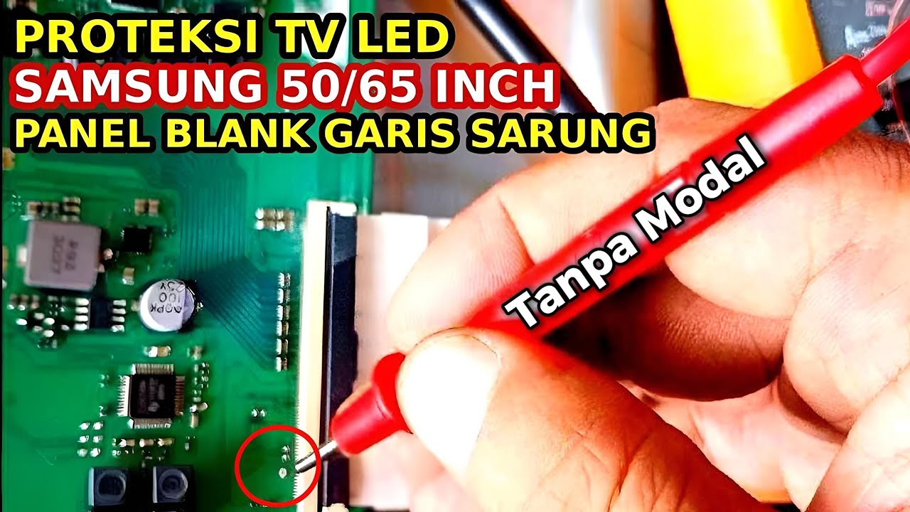 Proteksi tv led android samsung 50/65 in panel blank garis sarung