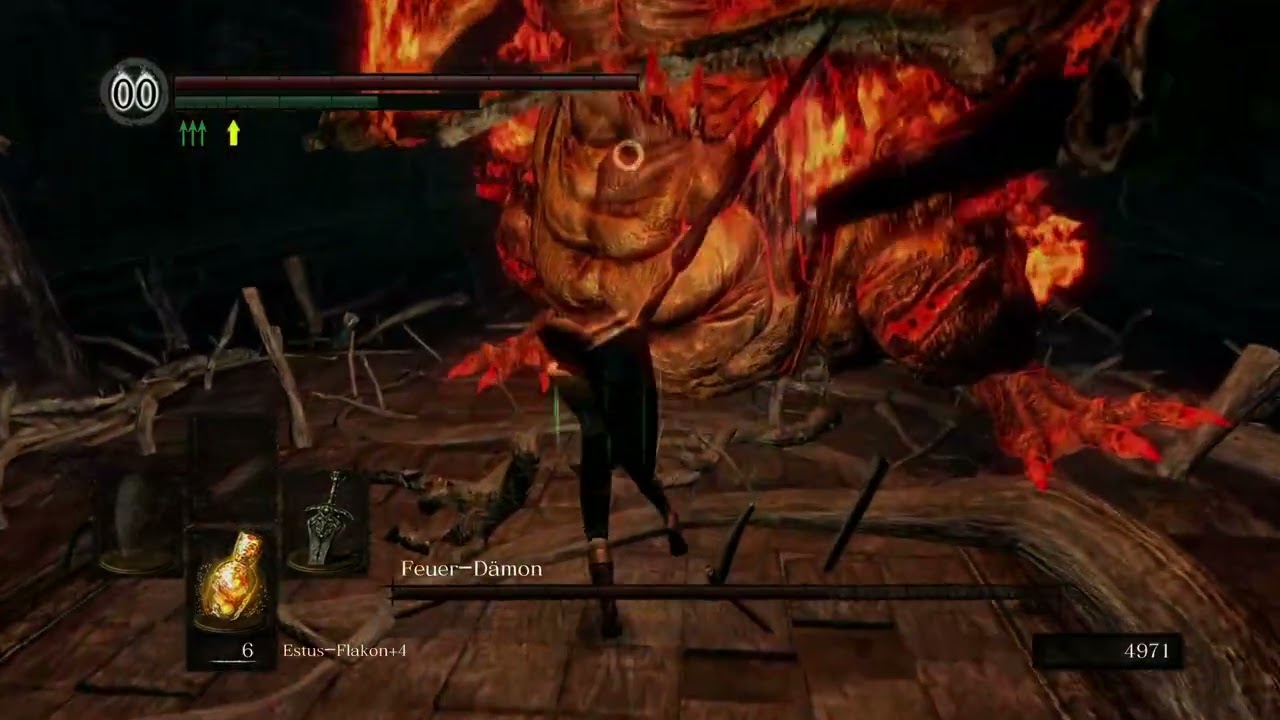 Demon Firesage vs Black Knight Greatsword +5 #darksouls remastered 