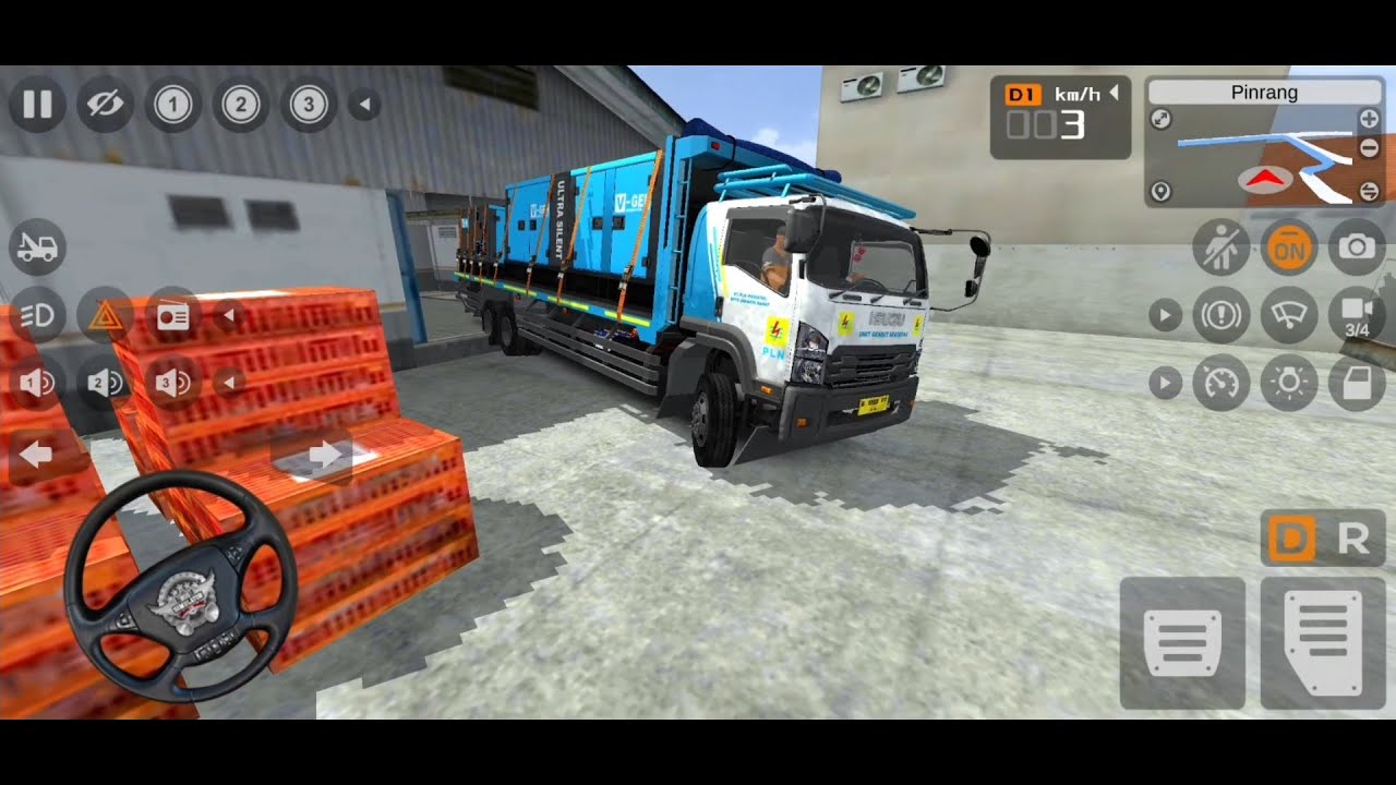 KEREN PERMAINAN MOBIL TRUK MUATAN GENSET TRONTON LONG MODIF MBOIS - GAME BUS SIMULATOR INDONESIA
