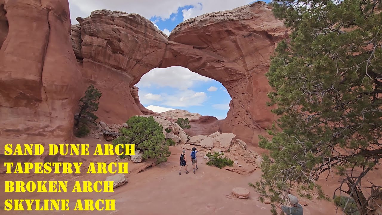 ARCHES EXTRAVAGANZA!!! Hiking Broken Arch Loop, Sand Dune, & Skyline Arch, Arches NP, Moab, UT!
