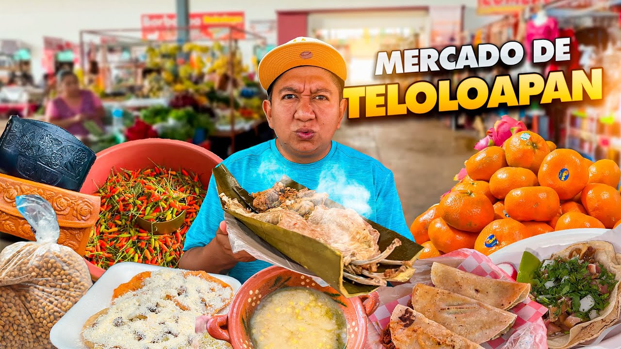 ¡Atoles, Carnitas y Barbacoa! Probé de todo en el MERCADO de TELOLOAPAN.