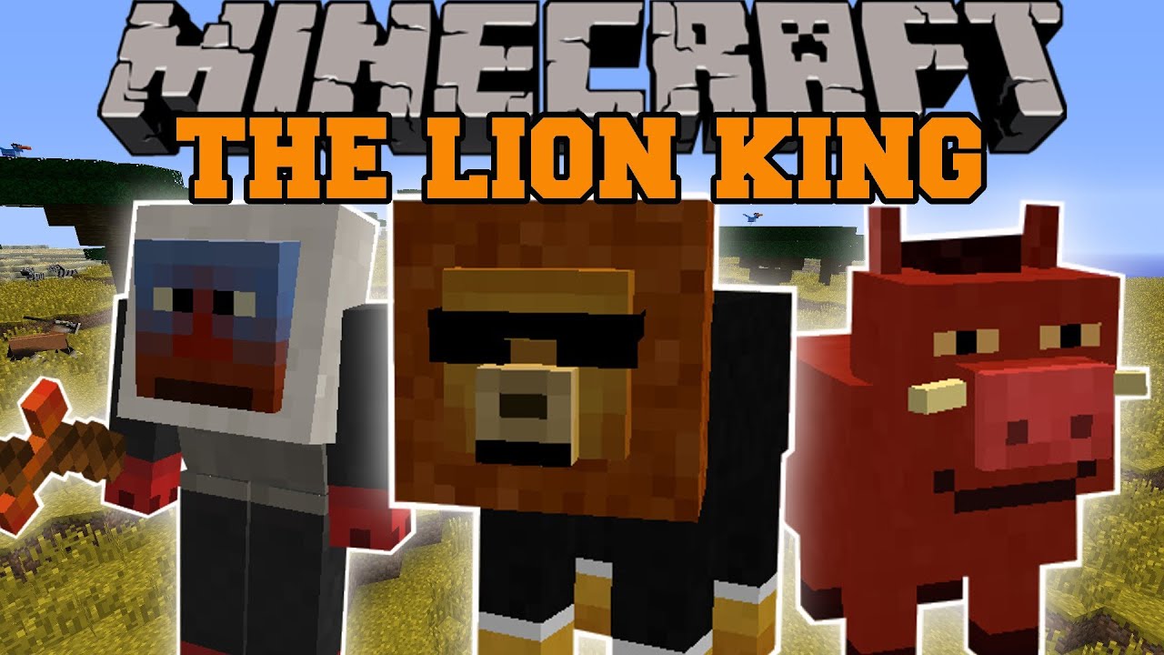 Minecraft: LION KING MOD (3 EPIC DIMENSIONS, QUESTS, AND STORY!) Mod Showcase