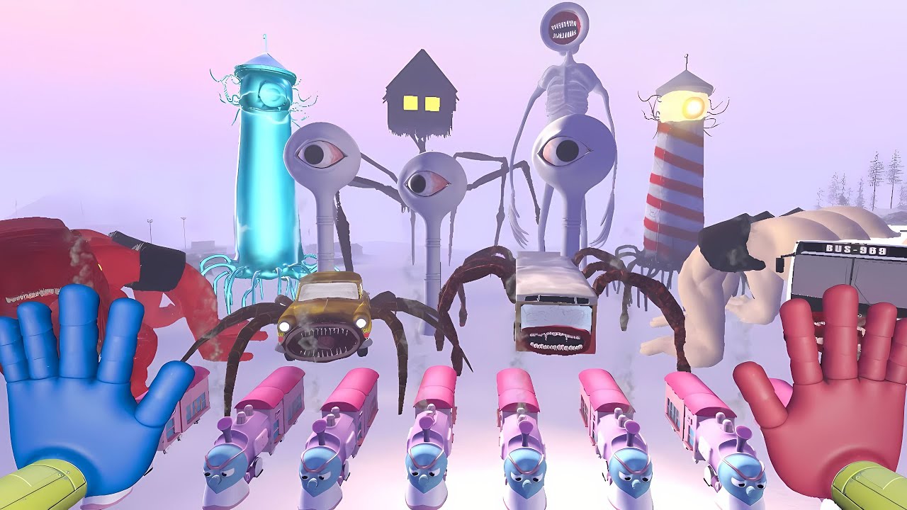 TORTURE ALL NEW MONSTER WATER EYE TOWER,HOUSE HEAD,BUS EATER BUILDER,BUS EATER,THOMAS TRAIN,IN GMOD!