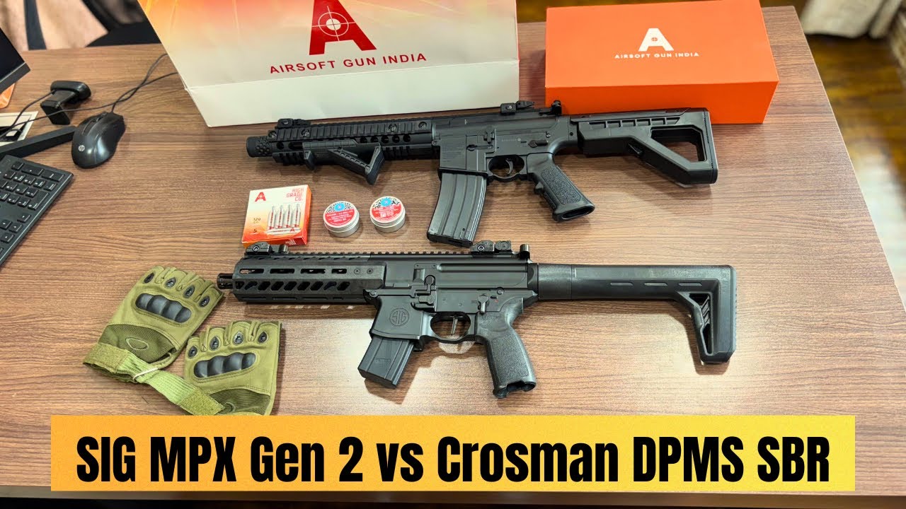 SIG MPX Gen 2 vs Crosman DPMS SBR | Best Air Rifles in India ? Comparison