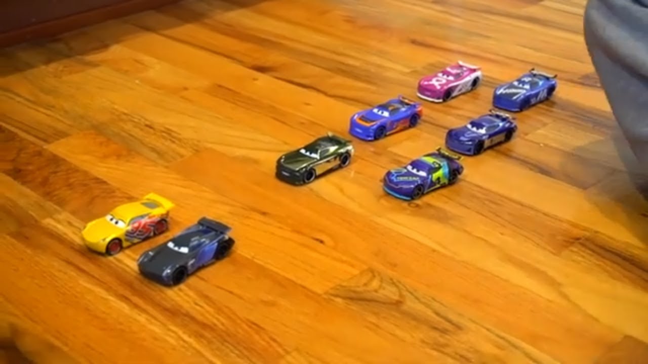 Cars 3 Rusteze Cruz Flips over Jackson Storm at the Finish Line to Win Piston Cup!