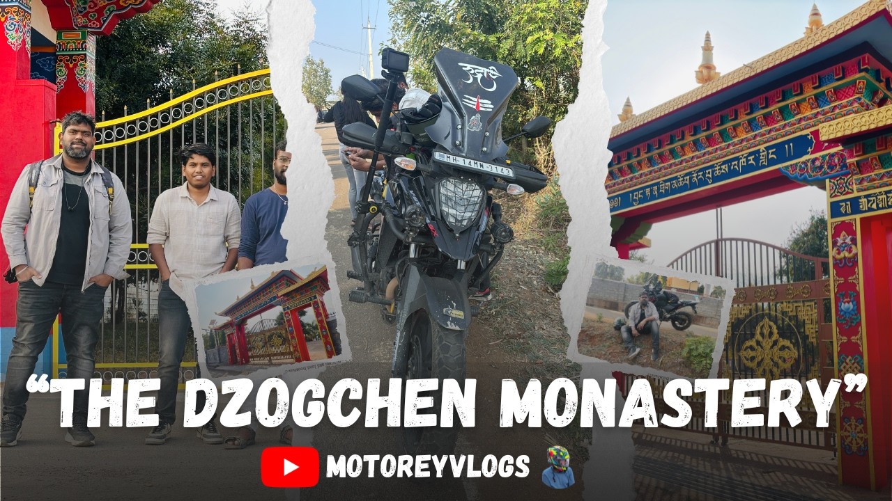 Monastery In Karnataka | Meetup an unexpected accident | Tana & Dzogchen Monastery|@motoreyvlogs