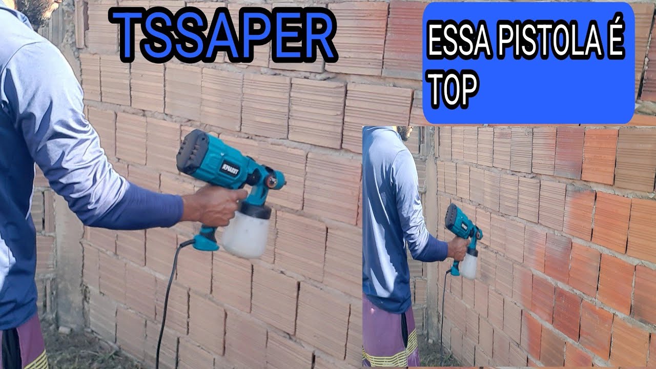 PISTOLA TSSAPER TESTE EM PAREDE