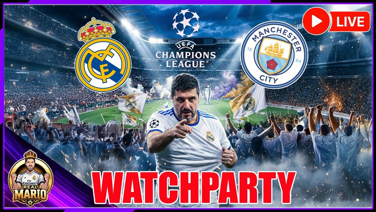 🔴🔥 LIVE WATCHALONG | REAL MADRID 🆚MANCHESTER CITY ! CHAMPIONS LEAGUE LIVE! 🔥🔴
