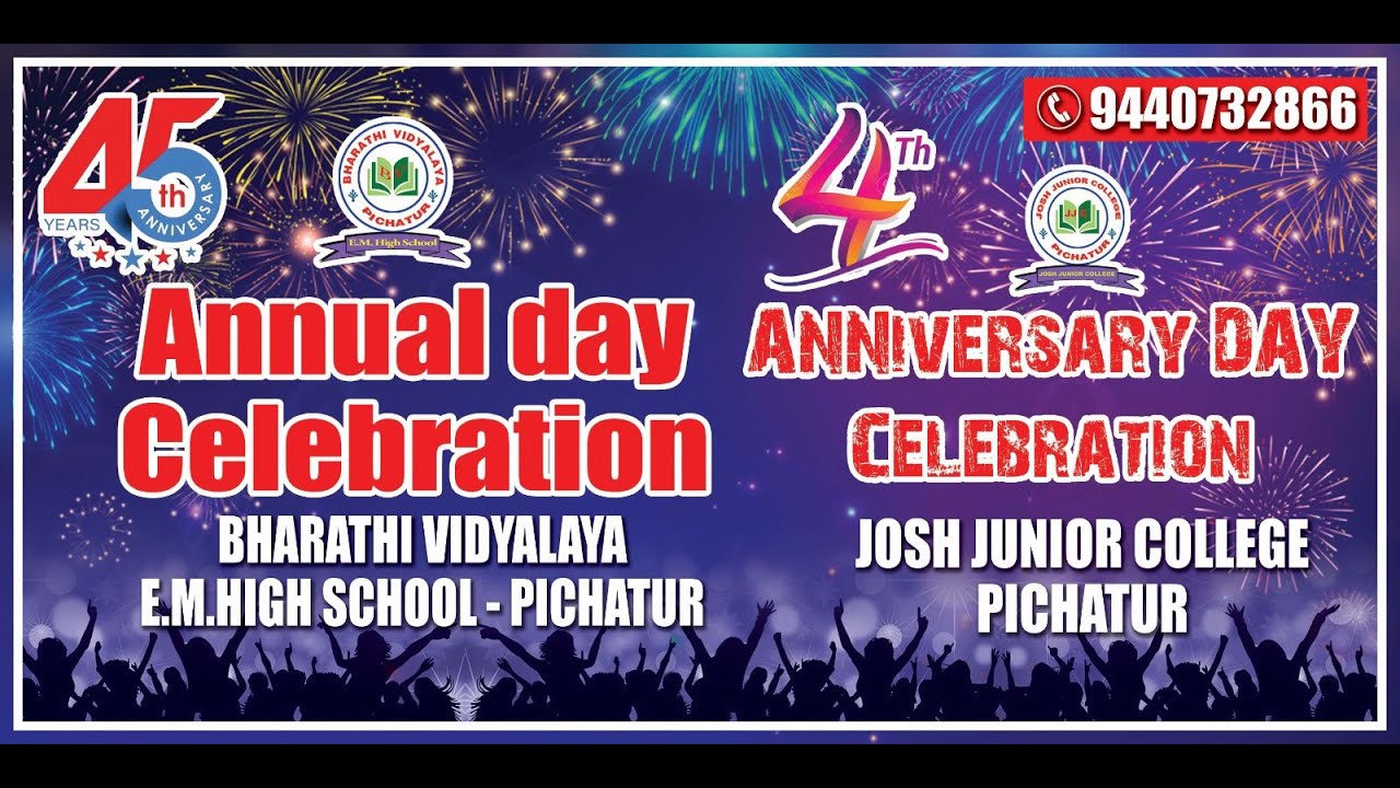 45th Annual Day Full program | Bharathi Vidyalaya E/M High School Pichatur
