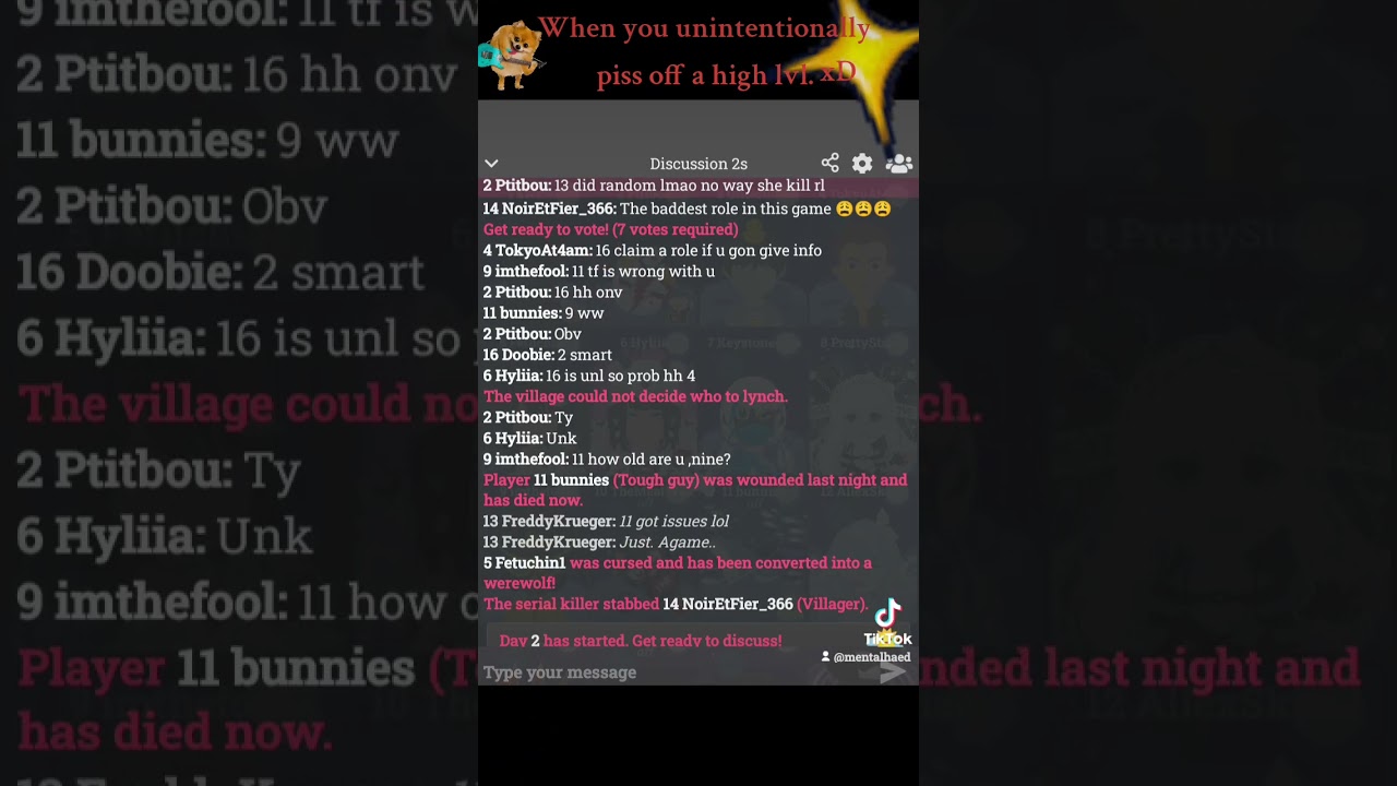 When you unintentionally piss off a high lvl. xD #werewolfonline #wolvesville #wolvesvilleonline