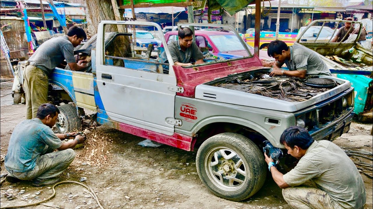 Amazing Transformation: Turning an Old Jimny into a New Hilux | Complete Restoration