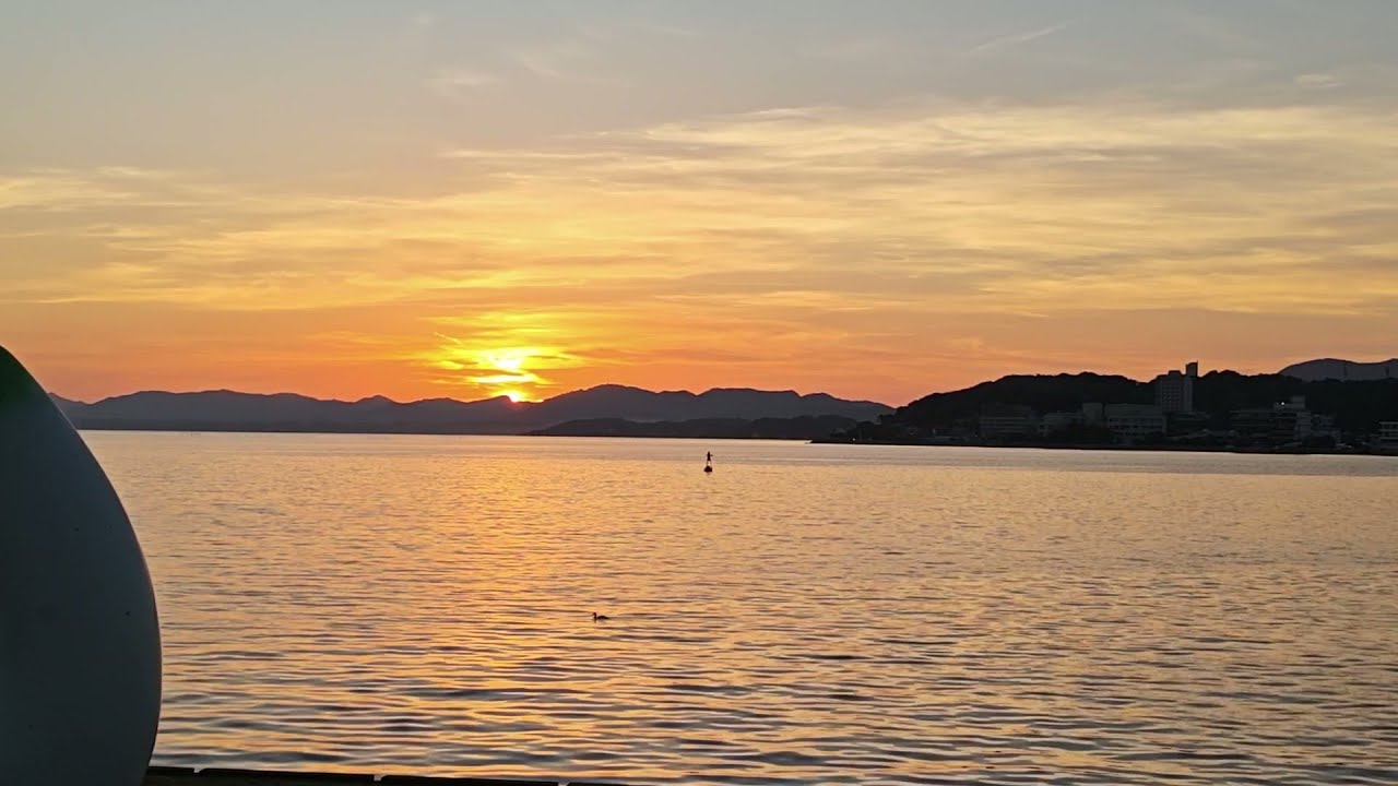 旅行　島根県松江市宍道湖　夕焼け　　日本夕陽百選　Japan Sunset Best 100