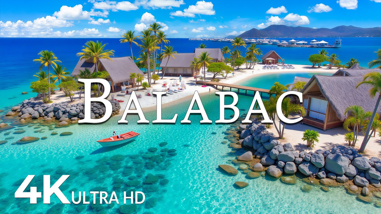 FLYING OVER BALABAC (4K UHD) &ndash; Soothing Music Along With Beautiful Nature Video - 4K Video ULTRA HD