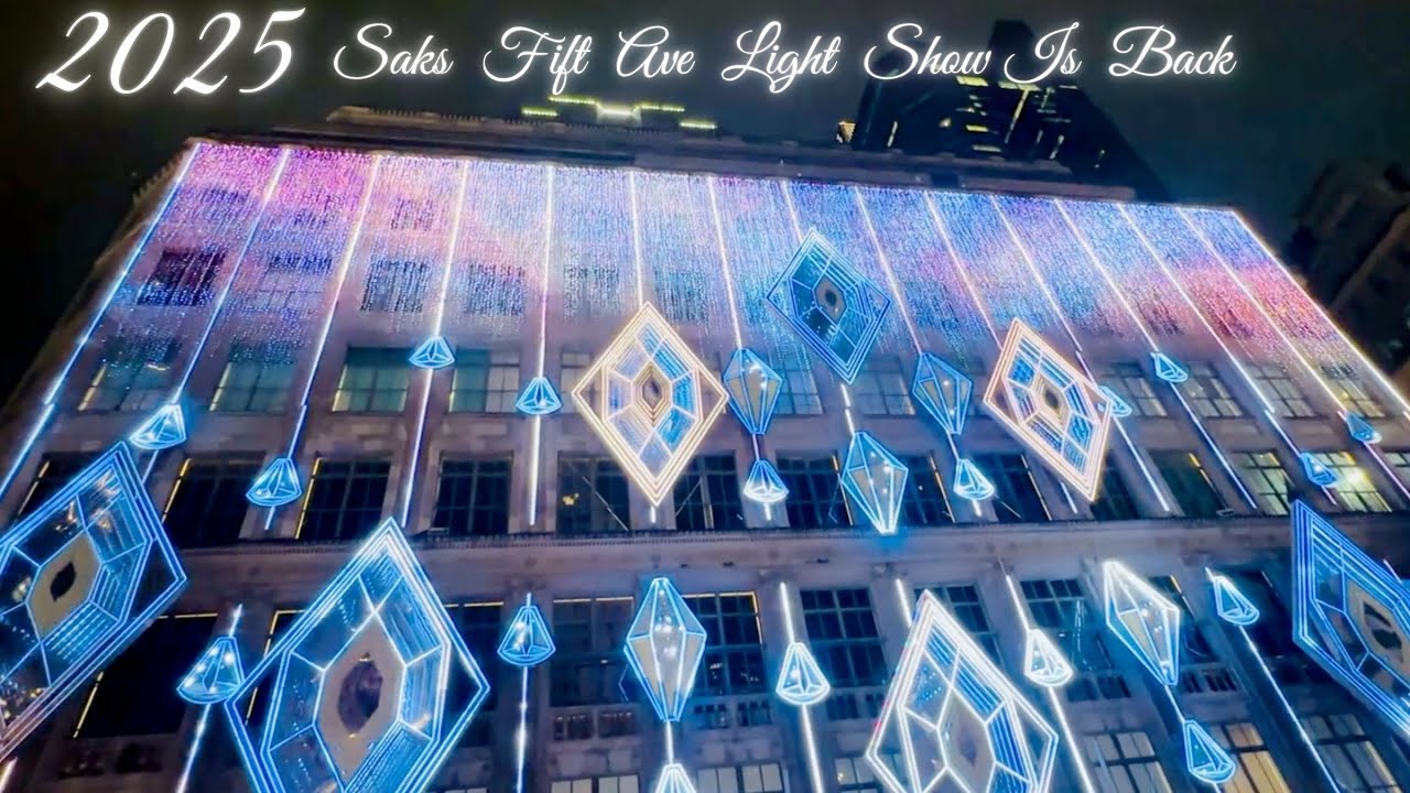 ✨ [4K] Saks Fifth Avenue Light Show 2025 &mdash; The Magical NYC Holiday Spectacle Returns!