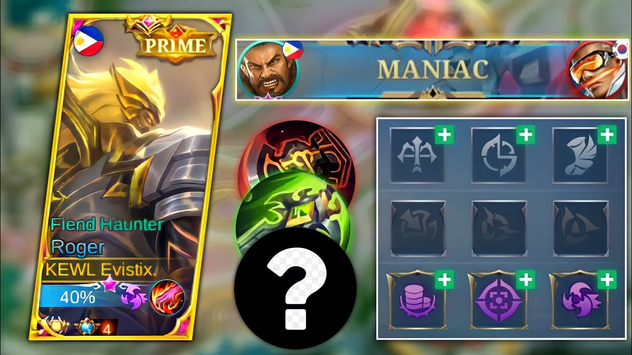 Roger Best Build and Emblem This New Season to Rank up Faster | (Maniac Gameplay) | MLBB
