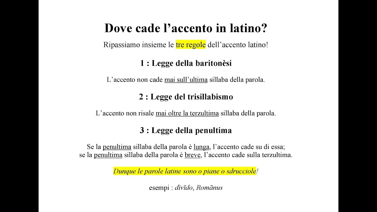 Come si mette l'accento in latino? Tre semplici regole per non sbagliare più!