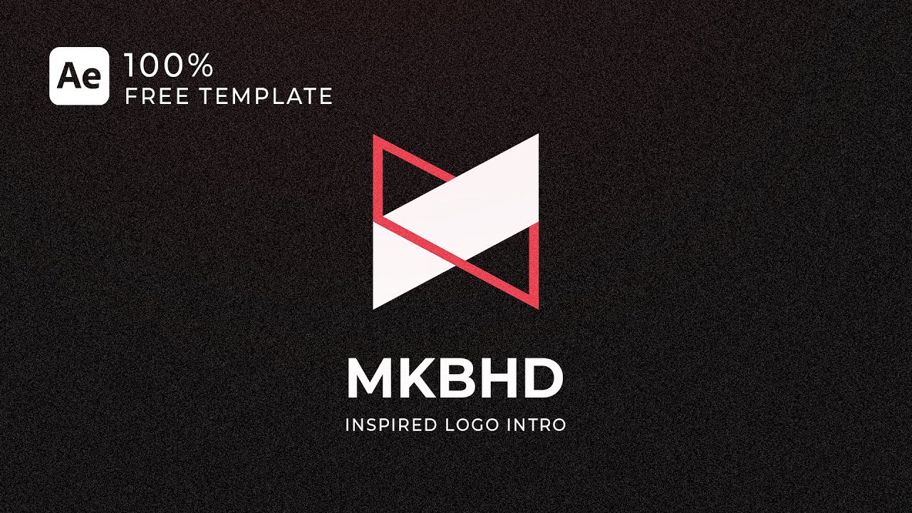 MKBHD Style Logo Intro Tutorial in After Effects - After Effects Tutorial - 100% Free Template