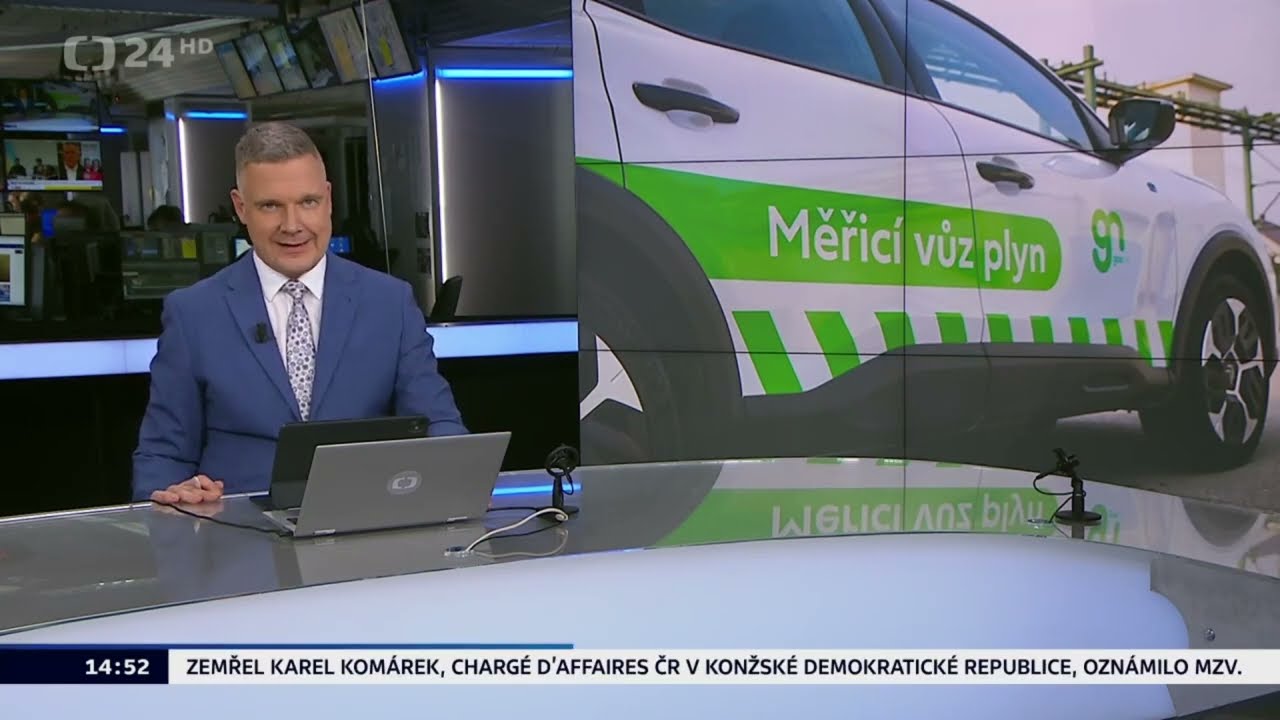 Reportáž ČT: Kontrola plynovodů pomocí elektromobilu