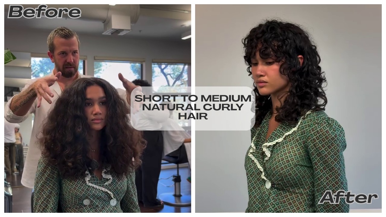 Curly Shag Haircut Transformation | Short to Medium Natural Curly Hair #curlvision