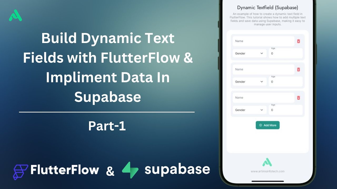 Dynamic Text Fields in FlutterFlow with Supabase Data Integration | Part 1 | #flutterflow #supabase